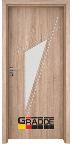 Интериорна врата Gradde - Kristall Glas 4.2, цвят Дъб Вераде
