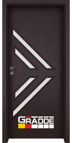 Интериорна врата Gradde - Paragon Glas 3.4, цвят Орех Рибейра