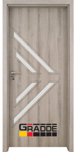 Интериорна врата Gradde - Paragon Glas 3.4, цвят Ясен Вералинга
